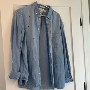 Tattered Denim button down